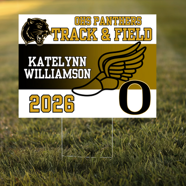Okemah Panthers Track & Field Yard Sign